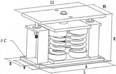 弹簧式减振器MA型尺寸图